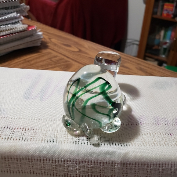 Beautiful Glass Turtle with green swirls by Gorgeous Designs - Picture 4 of 7